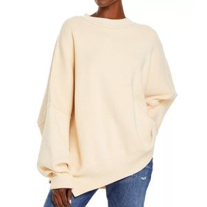 Free People Easy Street Sweater Tunic M Cream